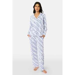 Roller Rabbit Moby Long Sleeve Polo Pajamas Size SBLUE / S